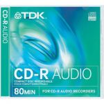 CD-R AUDIO 700 MO TDK CD-RX80JCA10P-D/10ER 10 PC(S) JEWELCAS