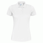 COTTOVER POLO MANCHES COURTES FEMME - CERTIFIÉ GOTS BLANC - TAILLE L