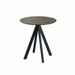 INFINITY TABLE DE BISTROT MIDNIGHT MARBLE Ø70 CM - VEBA