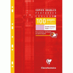 LOT DE 10 - COPIES DOUBLES ROSE SOUS ÉTUI A4 100 PAGES PERFORÉES GRANDS CARREAUX