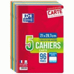 LOT DE 2 - CAHIER PIQÛRE, A4, SEYÈS, 96 PAGES, LOT DE 5