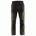 PANTALON DE TRAVAIL SERVICES STRETCH VERT OLIVE/NOIR TAILLE 42L - BLAKLADER