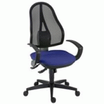 SIÈGE DE BUREAU OPEN POINT - SYNCHRONE - AVEC ACCOUDOIRS FIXES - BLEU