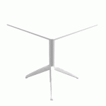 TABLE DOCK 60X60 CM PIED BLANC PLATEAU BLANC