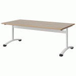TABLE MALIBU 160X80 T3 DL STRA ALAISÉ ACACIA/BLC 9016