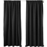 WOLTU 2 PIÈCES RIDEAUX OCCULTANT.POUR MAISON INTÉRIEURE POUR FENÊTRE ET PORTE ISOLANT THERMIQUE.135X245CM.NOIR VH5880SZ-2