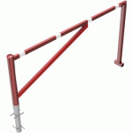 BARRIÈRE À BÉTONNER BLOCAGE TRIANGULAIRE-2500 MM-ROUGE/BLANC - SCHAKE