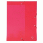 BOITE DE CLASSEMENT EN POLYPROPYLÈNE DOS 25MM CHROMALINE - A4 - ROUGE - LOT DE 4