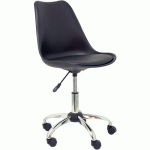 CHAISE DE BUREAU RUIDERA PVC - NOIR - FOROL