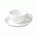 OLYMPIA WHITEWARE CAPPUCCINO SOUS-TASSE - 12 PIÈCES