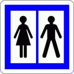 PANNEAU DE SIGNALISATION TOILETTES PUBLICS-700MM-CL2 - KELIAS