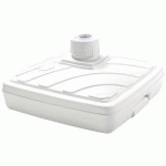 PIED DE PARASOL, PLASTIQUE, CARRÉ, (L)565 MM, BLANC