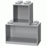 SET D'ÉTAGÈRES EN FORME DE BRIQUE BRICK SHELF, ROUGE