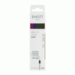 STYLO FEUTRE UNI BALL EMOTT VINTAGE COLORS ÉCRITURE FINE - POCHETTE DE 5 COULEURS ASSORTIES