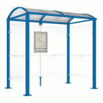 ABRI BUS VOÛTE 2.50 M AVEC BARDAGES LATÉRAUX - BLEU 5010 - PROCITY