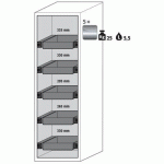 ARMOIRE SÉCURITÉ S-PHOENIX-90 S90.196.060.075.FDAS GRIS - ASECOS