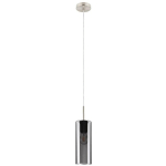 SUSPENSION SELVINO H NOIR-TRANSPARENT: 110 Ø: 10CM DIMMABLE