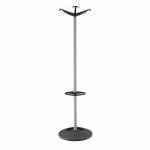 PORTE-MANTEAUX ET PARAPLUIE GRIS ET NOIR 5 TÊTES AC24 - HAUTEUR 1,72M CARAY