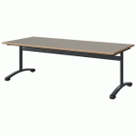 TABLE MALIBU 180X80 T3 DL STRA ALAISÉ GRIS U727/GRIS 7016