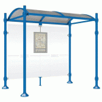 ABRI BUS PROVINCE 2.50 M SANS BARDAGES LAT. INOX BLEU 5010 - PROCITY