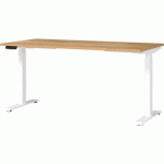 BUREAU RÉGLABLE ÉLECTRIQUE GW-JET-160CM-CHÊNE CLAIR/BLANC - GERMANIA