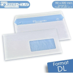 ENVELOPPEBULLE - LOT DE 1000 ENVELOPPES BLANCHES DL AVEC FENRE - GAMME COURRIER+