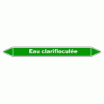 LOT DE 3 - MARQUEUR TUYAUTERIE - EAU CLARIFLOCULÉE - VINYLE LAMINÉ 355 X 37 MM
