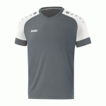 MAILLOT DE FOOT MANCHES COURTES - JAKO - CHAMP 20 GRIS/BLANC