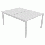 MULTIPOSTE DÉPART L120 X P163 - ECHANCRURE PIED ARCHE BLANC - BURONOMIC