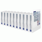 PACK 7 CLASSEURS 4 ANNEAUX CARTONNÉS BRUNEAU PERSONNALISABLES A4 - DOS 8,5 CM + 3 OFFERTS