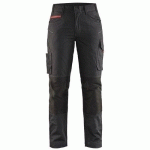 PANTALON DE TRAVAIL SERVICES STRETCH FEMME NOIR/ROUGE TAILLE 48C - BLAKLADER