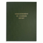 PIQURE POUR ENREGISTREMENT DU COURRIER DEPART - 80 PAGES - 24 X 32 CM - COUVERTURE VERTE - LOT DE 5