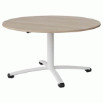 TABLE MALIBU Ø 120 T4 PC STRA ABS ACACIA/BLC 9016