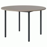 TABLE MALIBU Ø 120 T6 4P STRA ABS GRIS U727/GRIS 7016