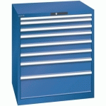 ARMOIRE BLEU GENT. 870X725X1000 AVEC 8 TIROIRS 200KG - LISTA