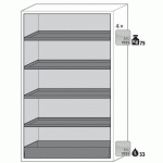 ARMOIRE SÉCURITÉ S-CLASSIC-90 S90.196.120.WDAS JAUNE