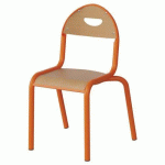 CHAISE MALIBU 4P T2 - ASS/DOS HÊTRE / ALU ORANG 1028 - MANUTAN EXPERT