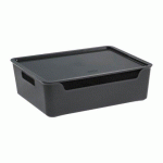 LOT DE 6 - BOÎTE DE RANGEMENT POLYPROPYLÈNE 9,15 L CEP BELLA GRIS