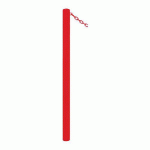 POTELET CARREFOUR Ø60 MM CHAINES 1 ANNEAU ZINC ROUGE 3020 - PROCITY