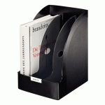 LOT DE 3 - RANGE-REVUES LEITZ PLUS JUMBO NOIR DOS 21,3 CM