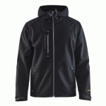 VESTE SOFTSHELL À CAPUCHE NOIR/ARGENT TAILLE S - BLAKLADER