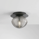 ECO-LIGHT PLAFONNIER RIPPLE, NOIR/GRIS FUMÉ, Ø 20 CM