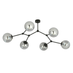 EMIBIG LIGHTING PLAFONNIER SPACE, NOIR/GRAPHITE, À SIX LAMPES