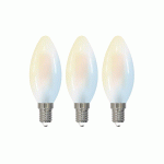 LUUMR SMART AMPOULE GOUTTE LED, LOT DE 3 E14 4,2W CCT CLAIR TUYA