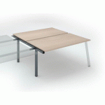 PÔLE DE 2 BUREAUX ECLA CHÊNE CLAIR L 160 X P 80 CM PIÈTEMENT MÉTAL ANTHRACITE - ÉLÉMENT SUIVANT