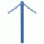 POTELET PROVINCE Ø76 MM CHAINES 2 ANNEAUX AGORA BLEU 5010 - PROCITY