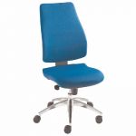 SIÈGE DE BUREAU SUN TISSU REMBOURRÉ HAUTEUR AJUSTABLE À ROULETTES HAUTEUR DOSSIER 65 CM BLEU