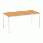 TABLE À MANGER VERSYS AVEC BASE GRIS CLAIR RAL 7035 160 X 80 X 743 CM HÊTRE