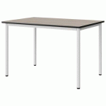 TABLE MALIBU 120X80 T6 4P STRA ACACIA/NOIR BLC 9016 - MANUTAN EXPERT
