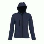 VESTE FEMME ZIPPÉE SOFTSHELL EN POLYESTER FRENCH MARINE